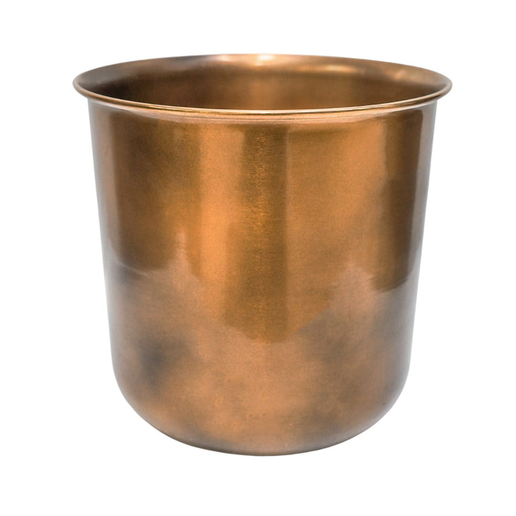Outdoor Copper Finish Metal Planter Pot