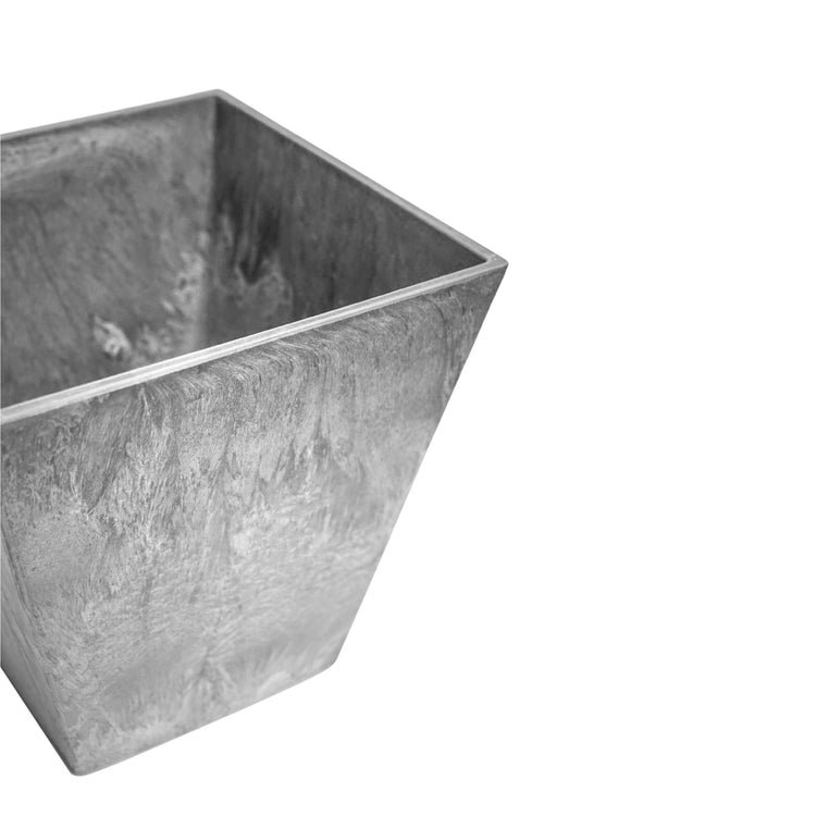 Outdoor Grey Square Tapered Planter Pot
