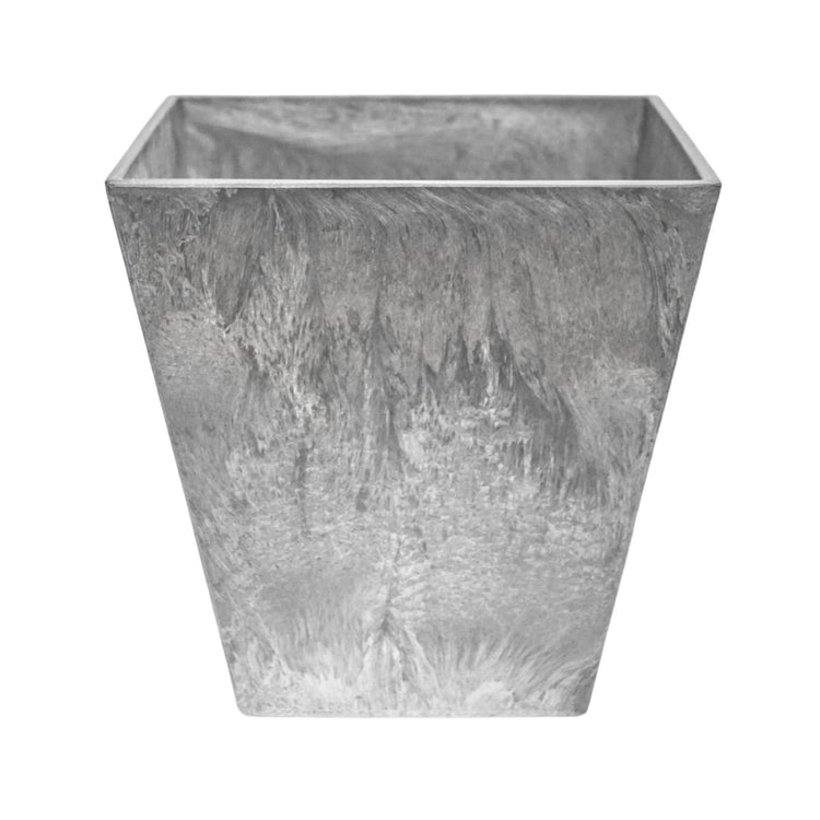 Outdoor Grey Square Tapered Planter Pot