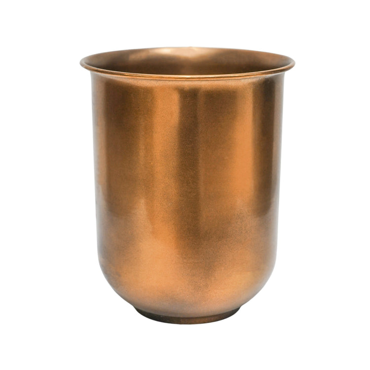 Outdoor Copper Finish Metal Planter Pot